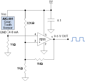 TTL Output Gear-Tooth Sensor Reference Circuit