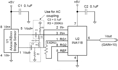 Analog Sensor Amplifier Reference Circuit