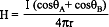 H=I(costa+costb)/4/pi/r