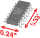 Narrow-body isolator footprint