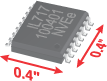 Wide-body isolator footprint