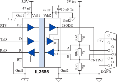 Isolated PROFIBUS Circuit