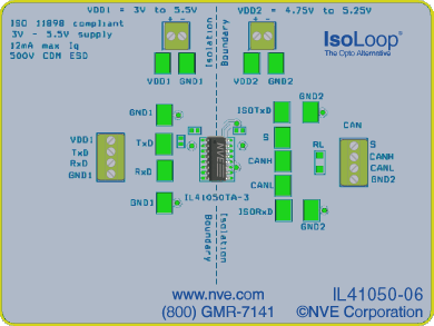 Isolated CAN Evaluation Board