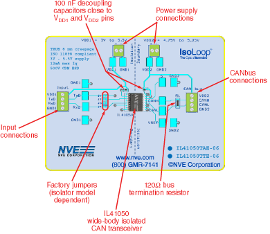 Isolated CAN Evaluation Board