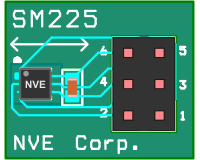 AG959-07E: SM225 High-Speed Smart TMR Magnetometer breakout board