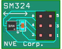 AG960-07E: SM324 Ultraprecise Smart Magnetometer breakout board