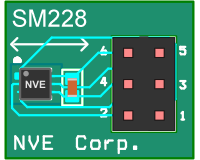 AG968-07E: SM228 15 mT I2C Smart TMR Magnetometer Breakout Board