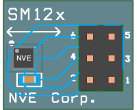 AG961-07E: SM125 Smart GMR Magnetometer breakout board w/connector