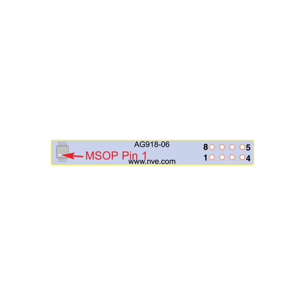 AG918-06: MSOP8 Printed Circuit Board (2" x 0.25")