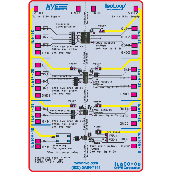 IL600-01: IL600-Series Isolator Evaluation Board