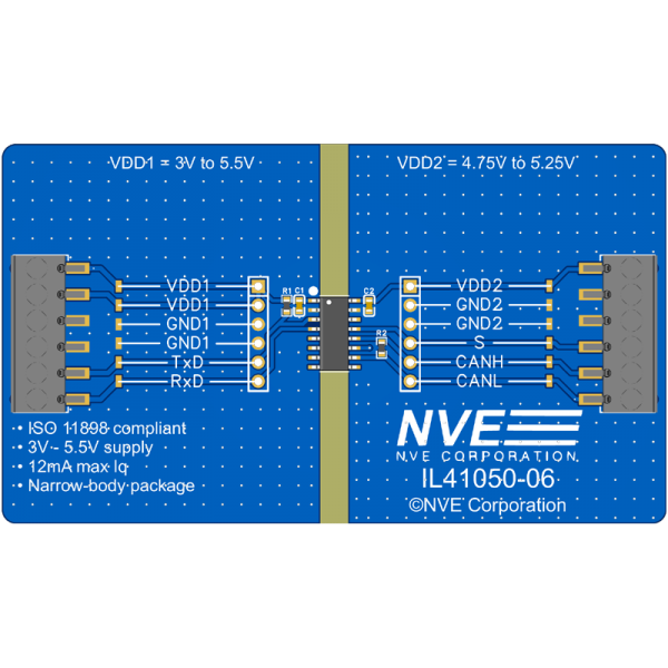 IL41050-3-01: Narrow-Body Isolated CAN Evaluation Board