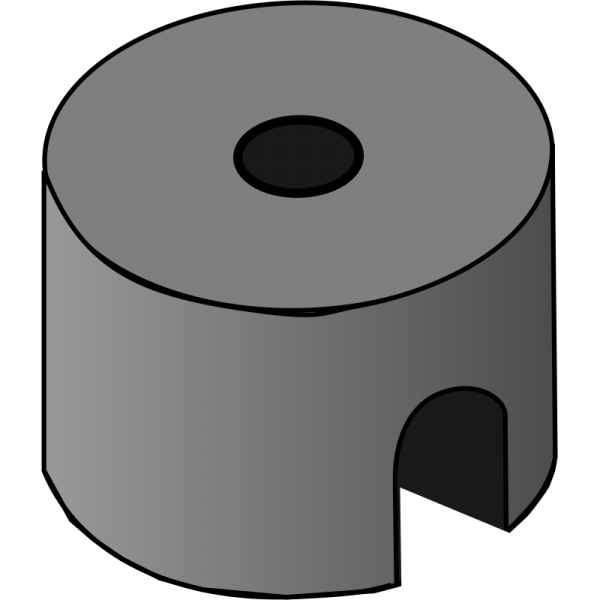 12426: Split-Pole Round Horseshoe Magnet