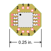 AG915-06: MSOP8 Printed Circuit Board (0.25″ octagonal)