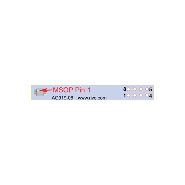 AG919-06: MSOP8 PCB (2" x 0.25"; cross-axis orientation)