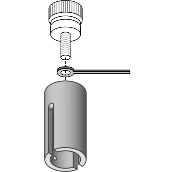 12545: Holder for 8 mm dia. disk magnet