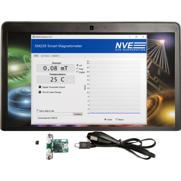 AG969-07E: SM228-10E Smart I²C TMR Magnetometer Evaluation Kit