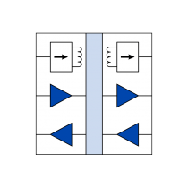 IL7612VE: Two-channel (one each direction) Isolator w/3.3-3.3V DC-DC Convertor