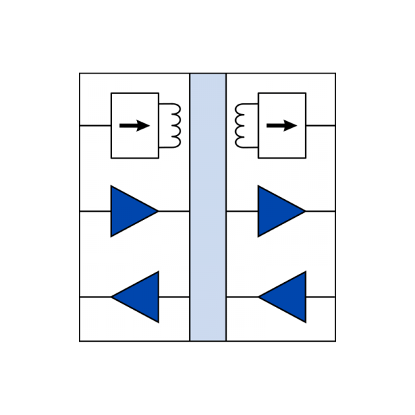 IL7612VE: Two-channel (one each direction) Isolator w/3.3-3.3V DC-DC Convertor