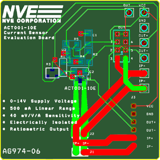AG974-07E: ACT001-10E Isolated Current Sensor Evaluation Board