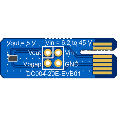 DC004-20E-EVB01: 5 V WLCSP Regulator Eval Board